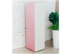 Пенал от шкафа-стеллажа розово-белый