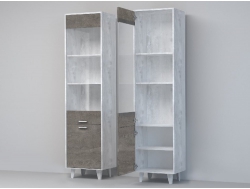 Пенал Эго ПС-1 бетон светлый/камень темный на ножках