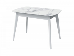 Стол обеденный нераздвижной Прайм Мрамор Белый