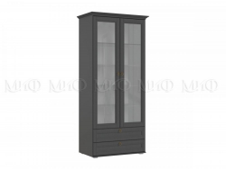 Шкаф со стеклом Престиж-1 Графит структурный