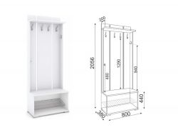 Вешалка с открытой полкой М31 Тиффани