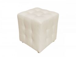 Пуф молочный кожзам Milk