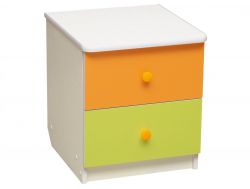 Тумба прикроватная Радуга оранжевый + лайм