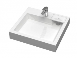 Раковина над стиральной машиной Uperwood Vission 60х55 см белая глянцевая