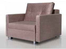 Диван канапе Реал 80 с подлокотниками микровелюр коричневый