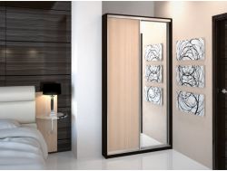 Шкаф-купе Ксения венге-дуб молочный