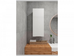 Шкаф навесной для ванной комнаты и туалета MH21 Белый глянец