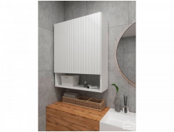 Шкаф навесной для ванной комнаты и туалета MH25 Белый глянец