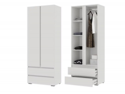 Шкаф Хелен 2-х створчатый ШК 01 Белый шагрень