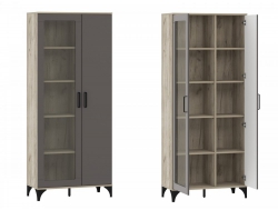 Шкаф комбинированный Марсель НМ 013.51 фасад Софт Графит