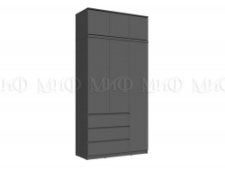 Шкаф 1200 с антресолью Челси графит