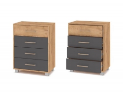 Комод Сидней Золотой дуб - Графит