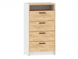 Комод Оттавия НМ 011.03 Белый Фасадный/Дуб Крафт Золотой