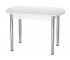 Стол Европейский Пластик Хром белый матовый