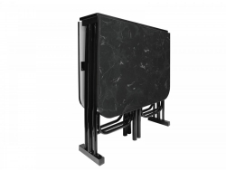 Стол тумба TC-2 черный каркас Мрамор Кунгур