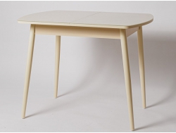 Стол Винер Mini R раздвижной со стеклом крем