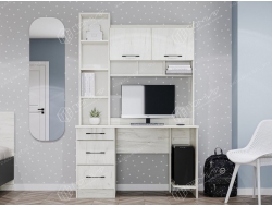 Стол компьютерный ПКС-5 дуб крафт белый