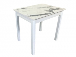 Стол раздвижной Литл-М HPL Белый мрамор