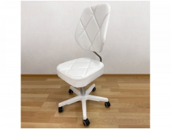 Стул мастера Грэй на белом пластмассовом каркасе белый