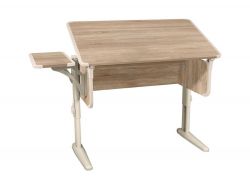 Парта СУТ 41 с боковой полкой сонома-бежевый