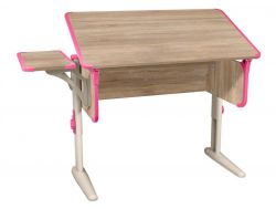 Парта СУТ 43 с полкой сонома-розовый