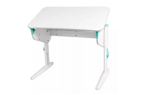 Парта СУТ 46 белый-аквамарин