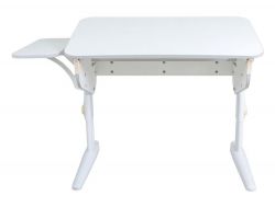 Парта СУТ 46 с боковой полкой белый-бежевый