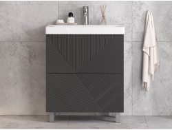Тумба с раковиной Edge 80 напольный графит