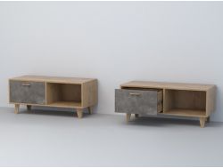 Тумба Эго Т-4 камень темный на ножках