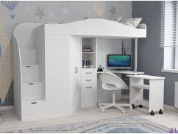 Кровать-чердак Юниор-4 белый