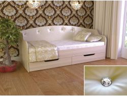 Кровать Юниор Тип 2 белый перламутр